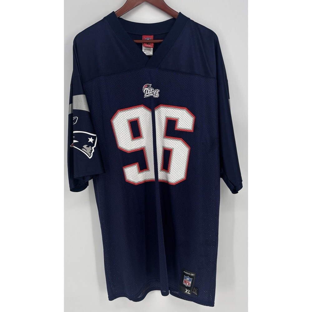 Adalius Thomas #96 New England Patriots Reebok NFL Jersey Men’s XL Navy NWOT
